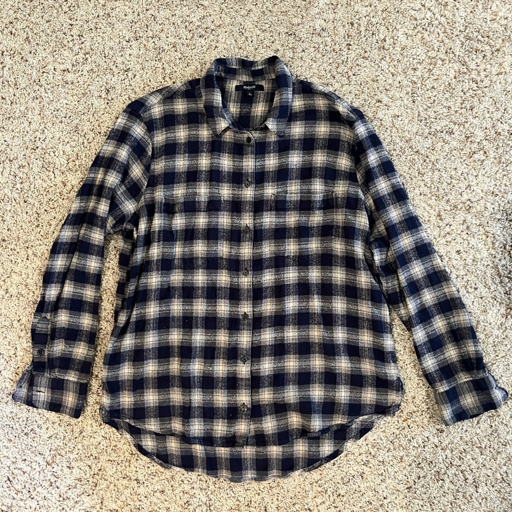 Madewell Oversized Plaid Button Down Shirt